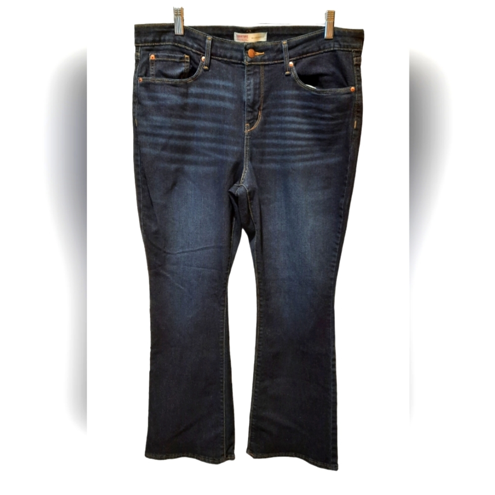 Signature by Levi Strauss Jeans Womans 16S Blue Denim Mid-Rise Bootcut Western